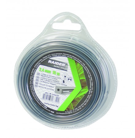 RAIDER ΜΕΣΙΝΕΖΑ ΤΕΤΡΑΓΩΝΗ ΜΕ ΣΥΡΜΑ 2,4mm*15m